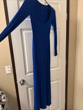 dark blue skims dress Skims Soft Lounge Long Slip Dress (Onyx Black)